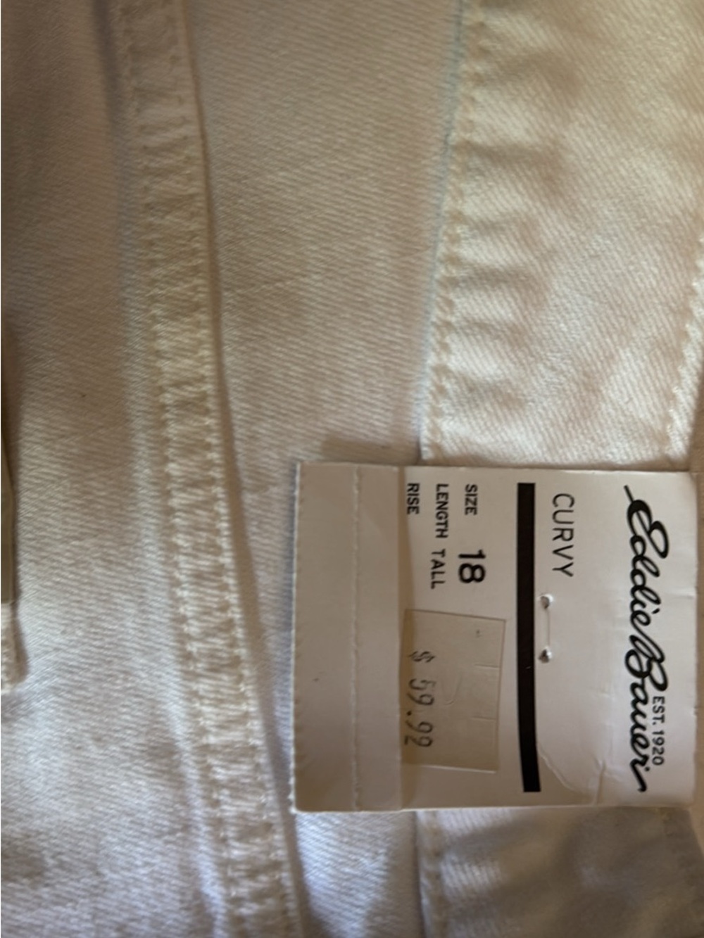 Eddie Bauer White Curvy Jeans